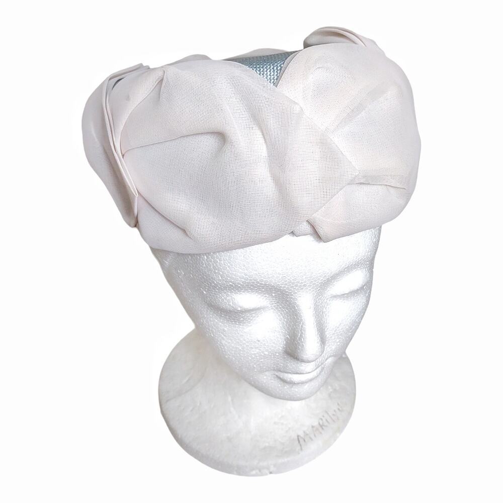 Vintage Hat 1960's Pillbox Organza Leaf Garden Party Day Hat Vintage Accessories